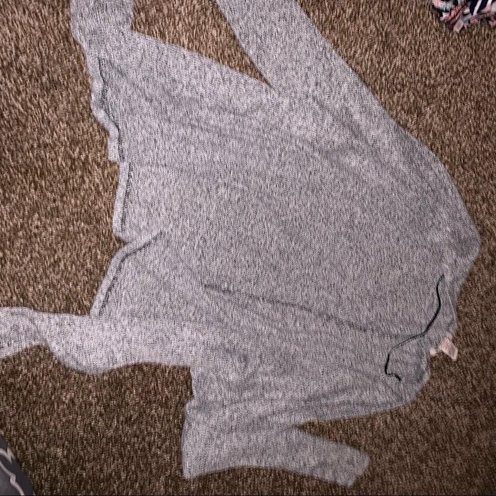 Gray knit cardigan